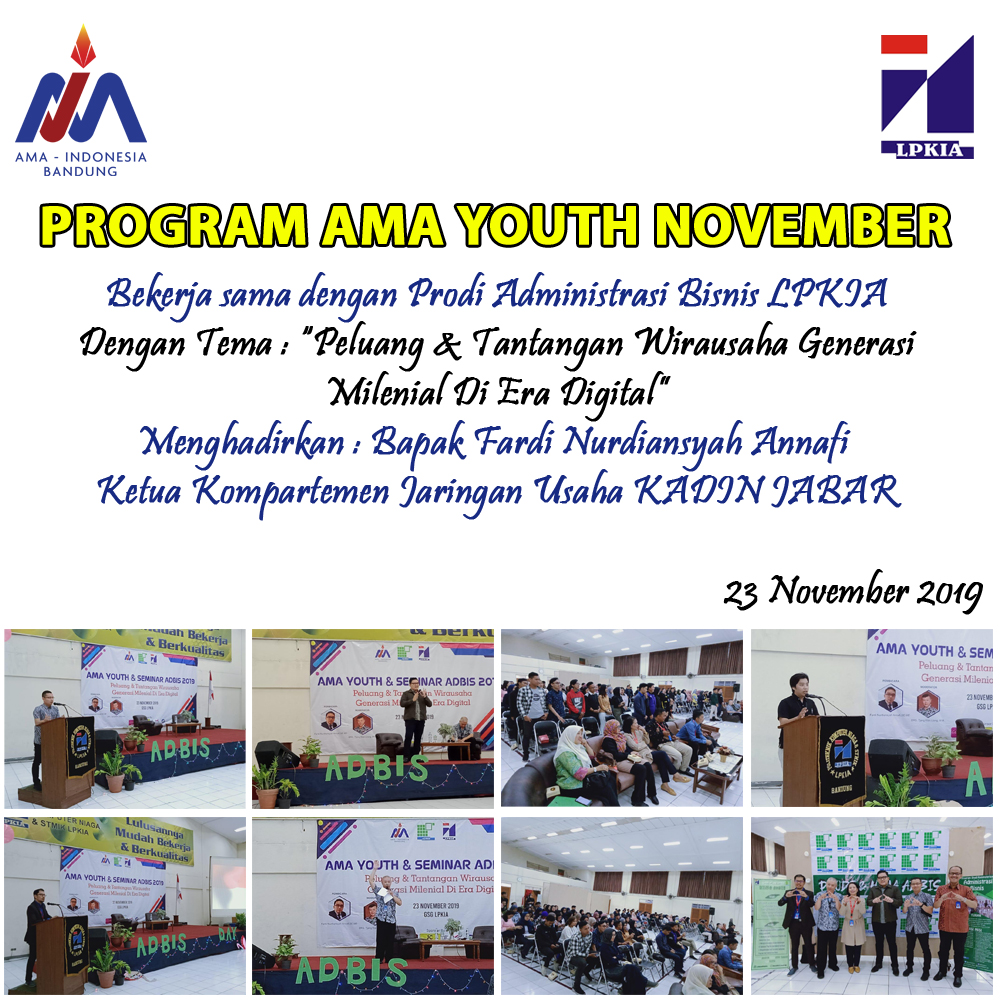 Program AMA Youth Bulan November 2019 - LPKIA