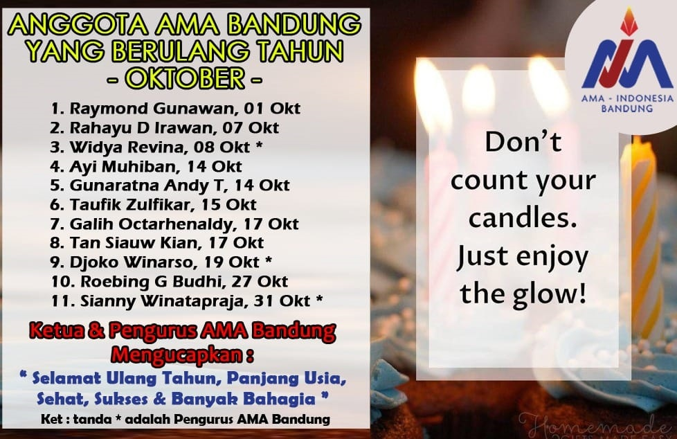 Anggota AMA Bandung yang Berulang Tahun di Bulan Oktober